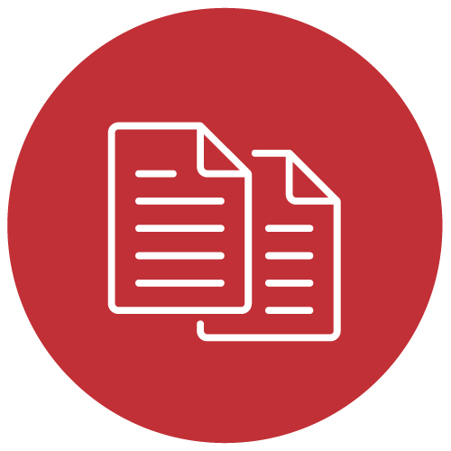 Inverted copyright badge icon