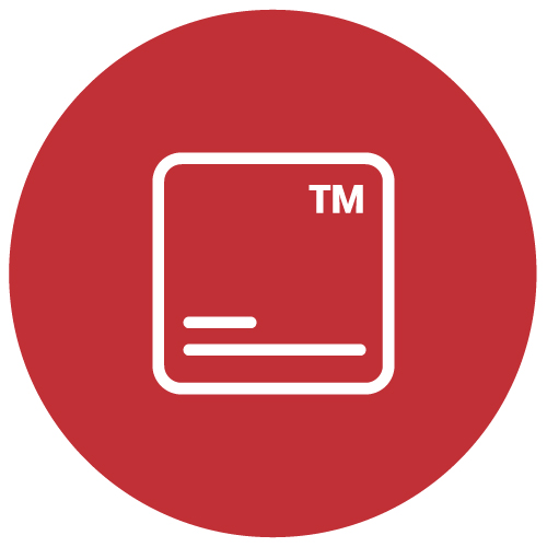 Inverted trademark badge icon